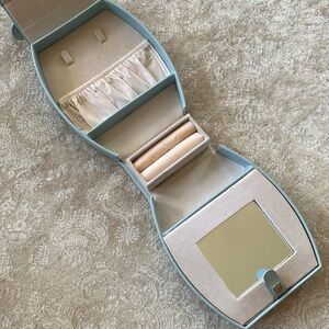PreZerve Jewelry Storage Travel Case Tarnish Control Light Blue Organizer Cruise